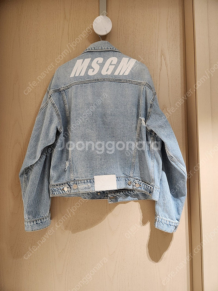 msgm 백로고 데님자켓--1