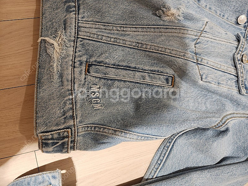 msgm 백로고 데님자켓--3