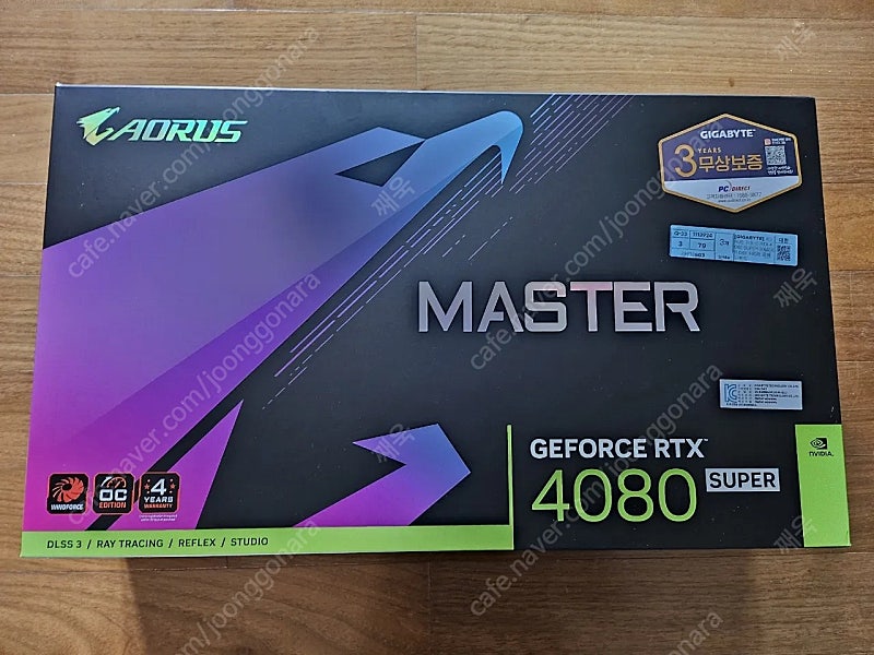 [GIGABYTE] AORUS 지포스 RTX 4080 SUPER MASTER D6X 16GB