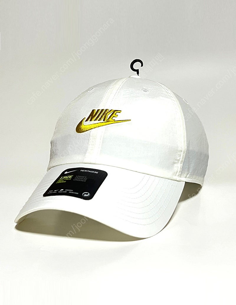 나이키 레어템 나일론 화이트/골드 새제품 볼캡 모자 헤리티지86 퓨추라 (CI0819-133)