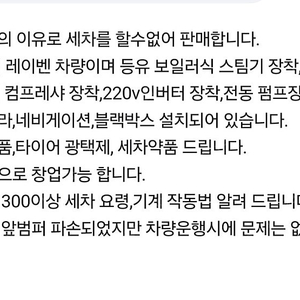 레이 스팀세차 차량