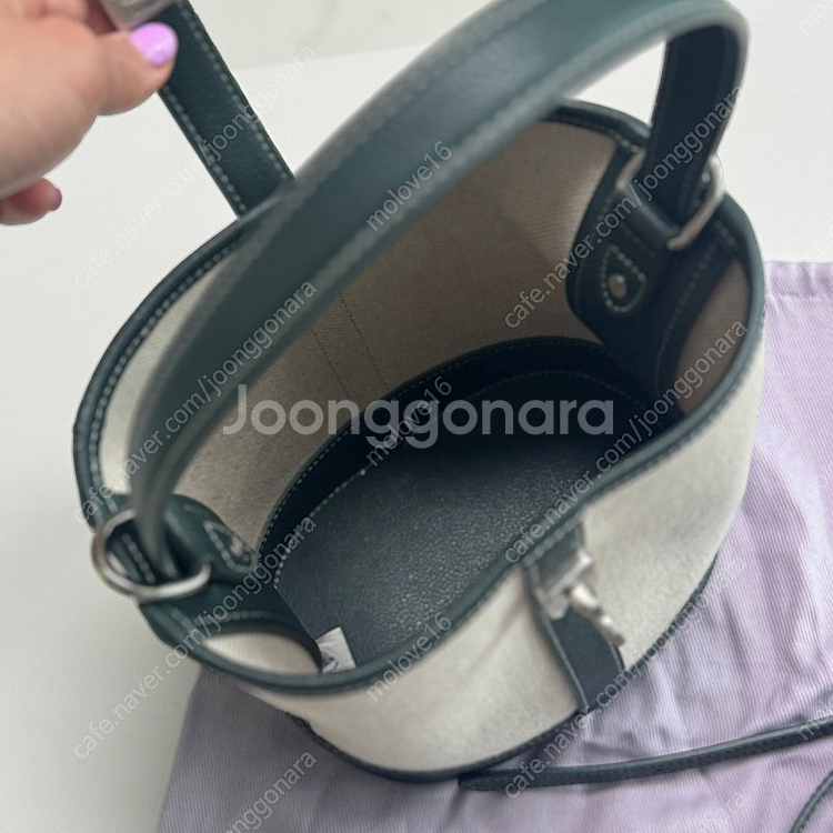 분크 페스토네 피콜로 버킷백 딥그린--4