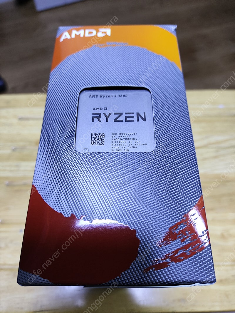 AMD CPU Ryzen 5 3600 박풀(쿨러미사용) 팝니다.