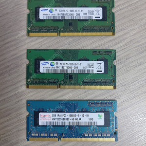 노트북 램 2GB 1Rx8 PC3-10600s 3개