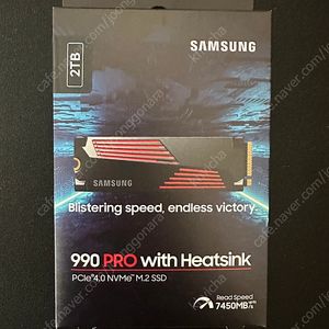 (미개봉) 삼성 990 Pro NVMe M.2 SSD 2TB 히트싱크 MZ-V9P2T0CW 판매합니다