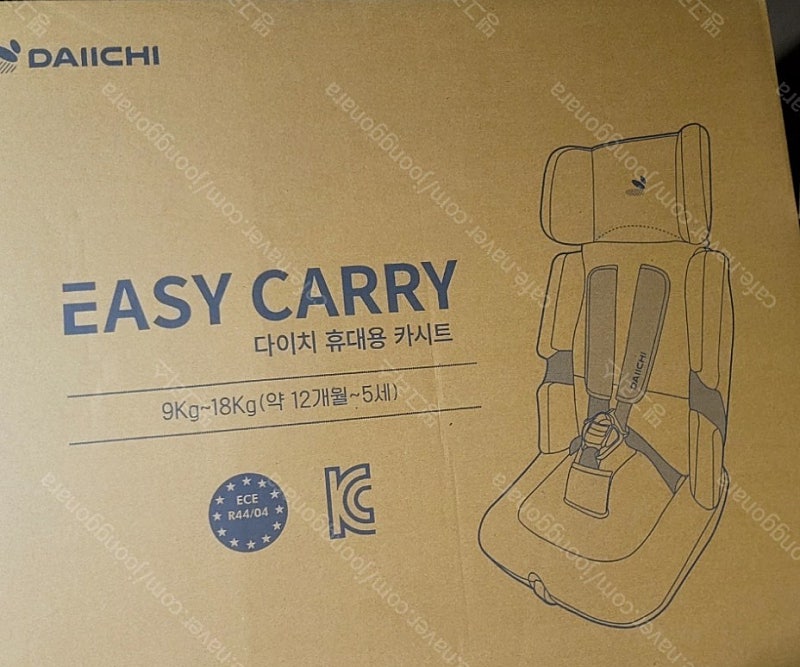 다이치 이지캐리2 휴대용 카시트 미개봉 새상품 블랙 +넥쿠션+보호매트