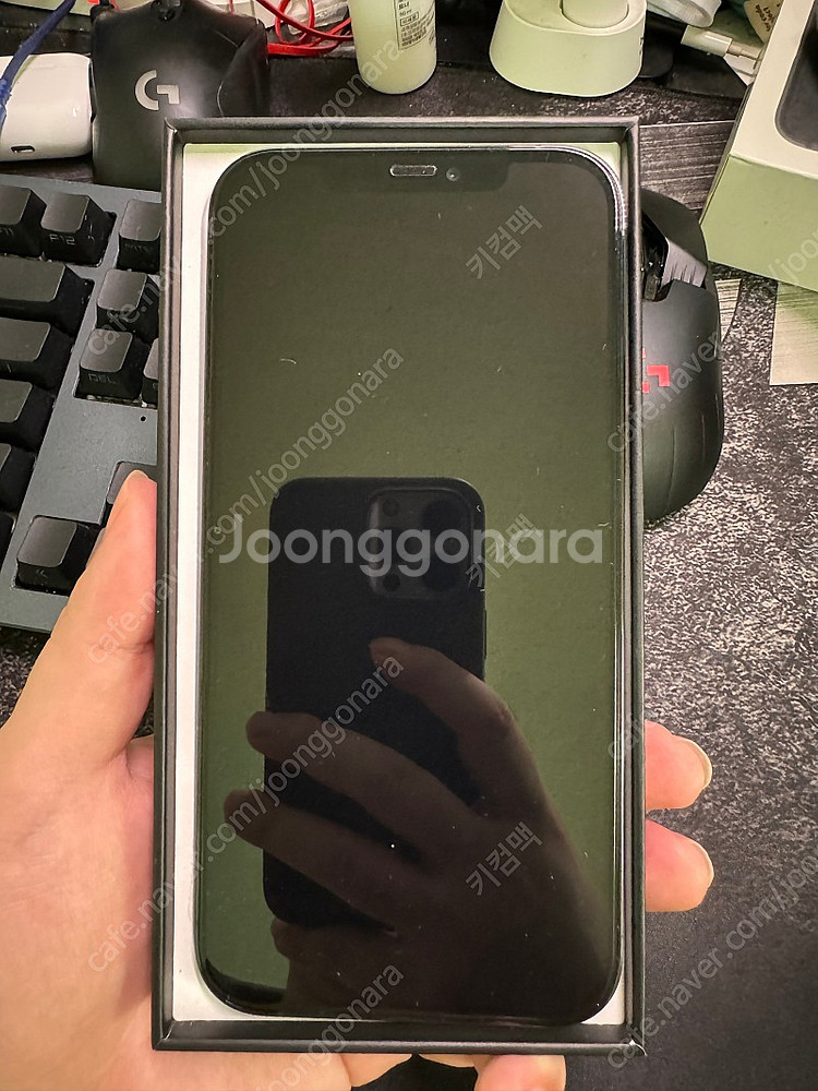 아이폰12 프로맥스 퍼시픽블루 128gb 자급제폰 판매...--2