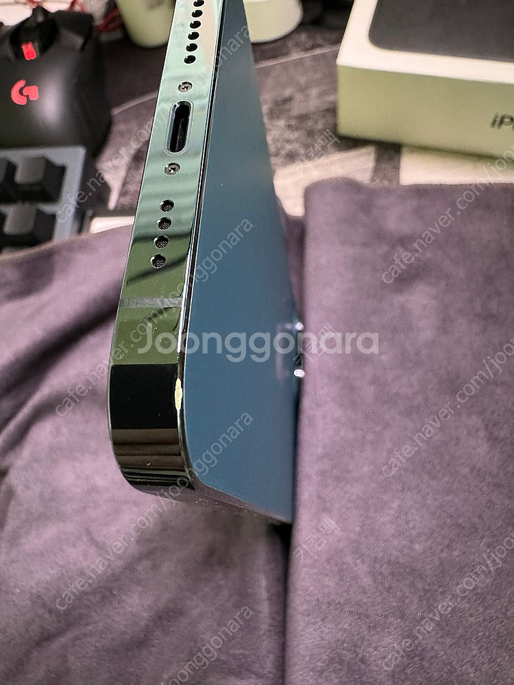아이폰12 프로맥스 퍼시픽블루 128gb 자급제폰 판매...--6