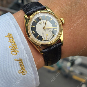 [정품] 롤렉스 오이스터 턱시도다이얼 금장 스몰세컨 빈티지 (Rolex Oysterdate Tuxedo Black Dial Gold Small Second Hands Vintage
