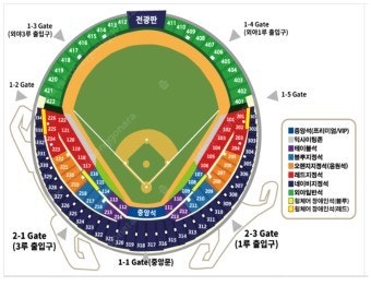 6월 2일(일) 엘지 vs 두산 3루 네이비 응원석 통로 2연석