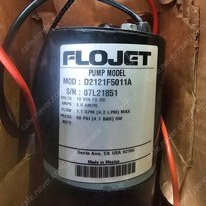 FLOJET PUMP MODEL MOD: D2121F5011A