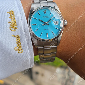 [정품] 롤렉스 오이스터 데이트 티파니 더콰이즈블루 빈티지 (Rolex Oyster Tiffany Turquoise Blue Vintage)