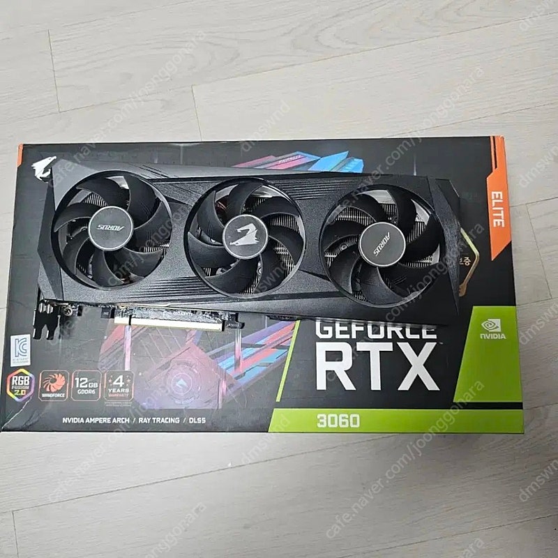 기가바이트 RTX3060 어로스 엘리트 12GB--0