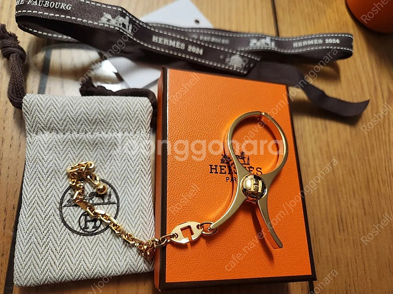 에르메스 글러브홀더 장갑집게 옐골 선물용--0