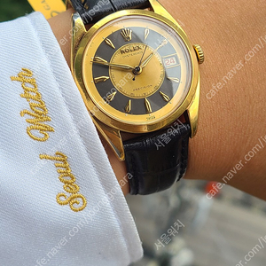 [정품] 롤렉스 오이스터 골드 턱시도다이얼 돌핀핸즈 빈티지 (Rolex Oysterdate Tuxedo Black Dial Gold Small Second Hands Vintage