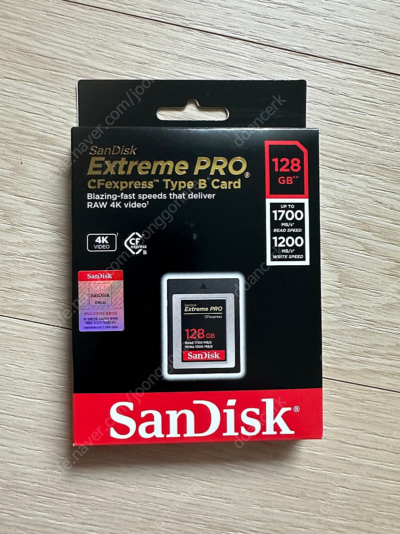 정품 샌디스크 Sandisk CFexpress CFE128GB 타입B 메모리카드 판매 (미개봉, 택포)