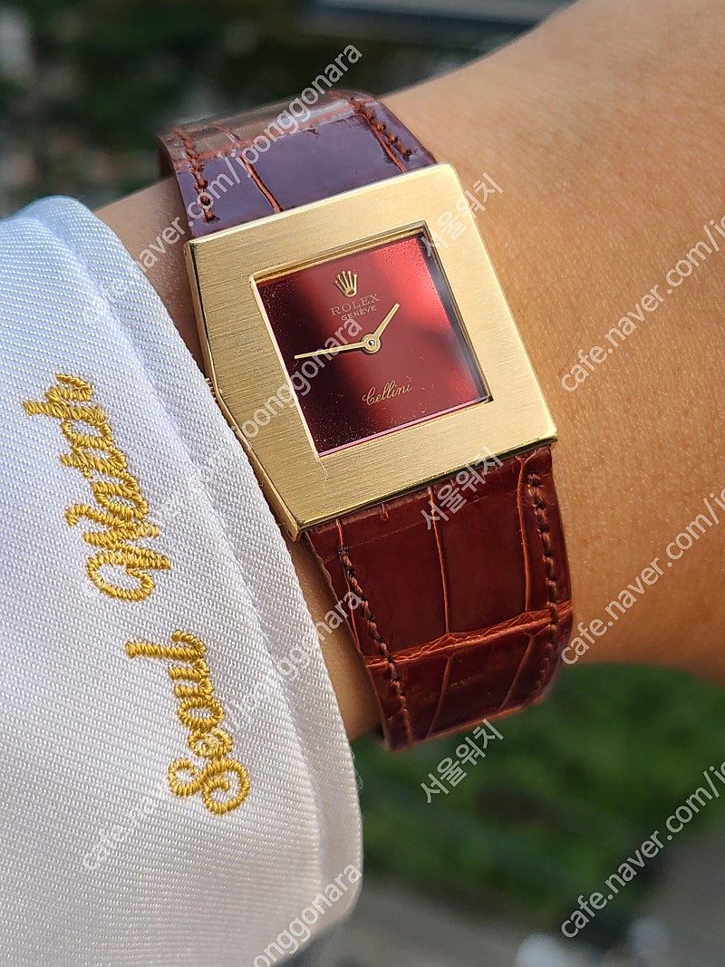 [정품] 롤렉스 점보 셀리니 버건디 미러다이얼 18K 금통 소장품 (Rolex Jumbo Cellini Burgundy Mirror Dial 18K YG)[상품설명]