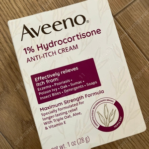 Aveeno anti itch 아비노 이치 크림 아토피 eczema oak sumac psoriasis