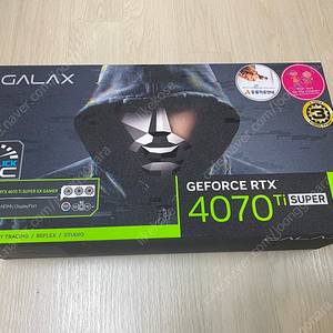 갤럭시 GALAX 지포스 RTX 4070 Ti SUPER EX GAMER BLACK OC D6X 16GB 새상품 팔아요~