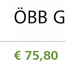 유럽 OBB 바우처 75.8 유로 양도합니다.