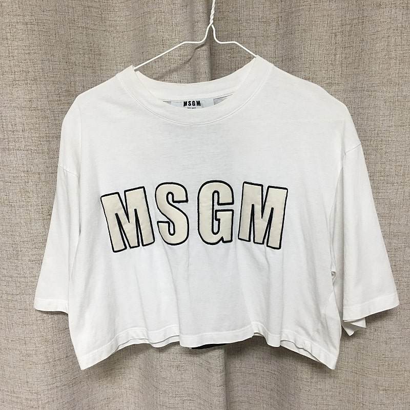 MSGM 반팔 크롭 티셔츠 S