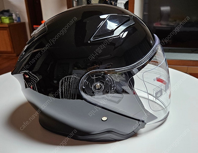 리버폭스 오토바이 라이더 모터사이클 헬멧 오픈페이스, 유광블랙, L