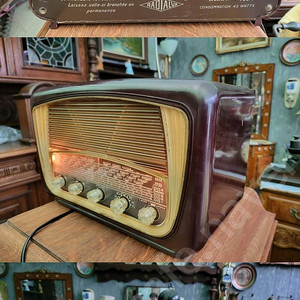 빈티지 프랑스 라디알바 슈퍼-비트 진공관 라디오 입니다.