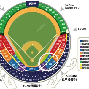 6/8 기아 두산 3루 오렌지석 220블록 단석