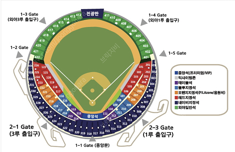 5/31~6/2 잠실구장 LG vs 두산 3루 블루석