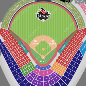 6월9일 일요일 KT VS LG 3루응지석 120블럭6자리(앞3뒤3)