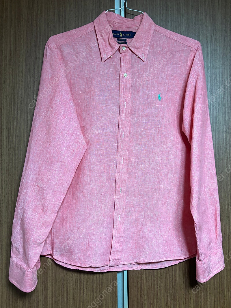 폴로 랄프로렌 린넨 셔츠 클래식핏 핑크(M) 5만원에 판매합니다