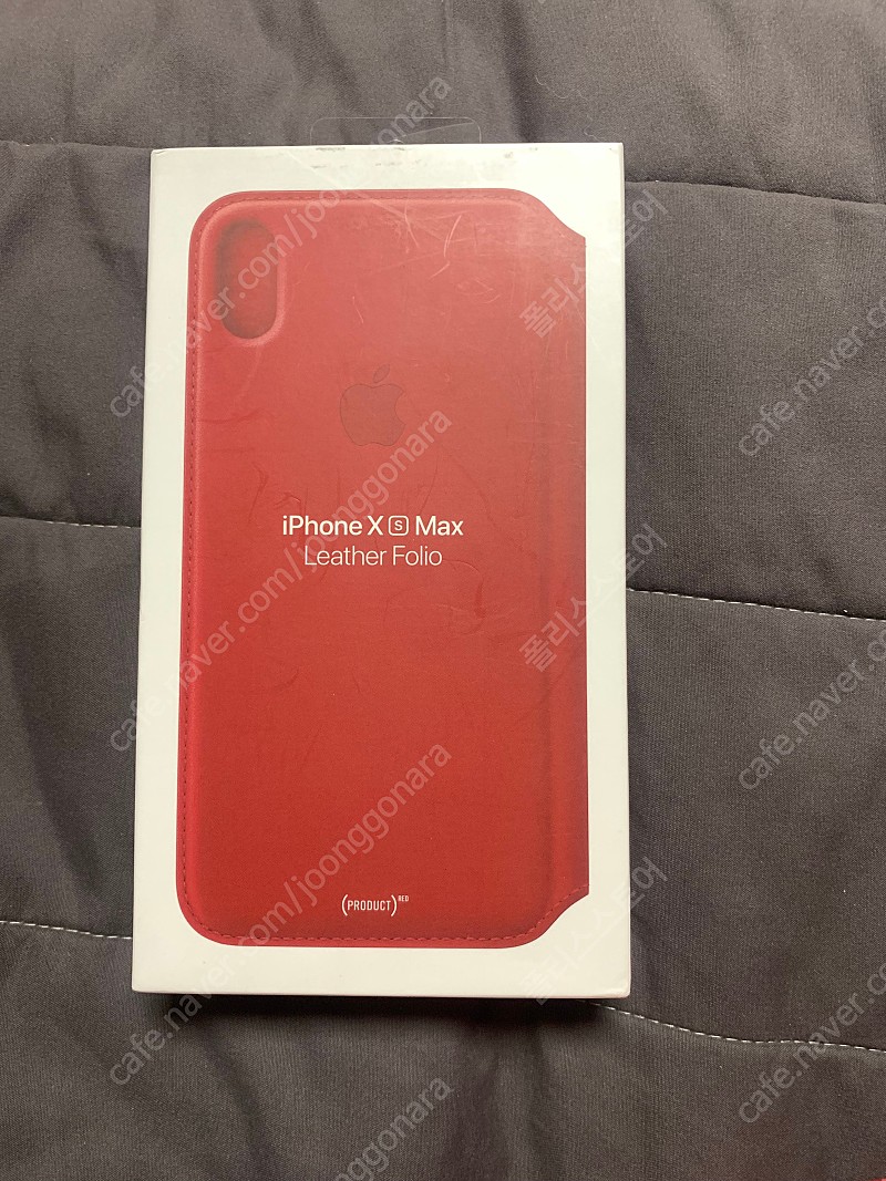 (새상품) 정품 아이폰 Xs max leather folio 레드 케이스 새상품 미개봉