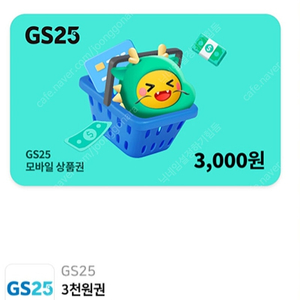 GS25 3,000원 금액권