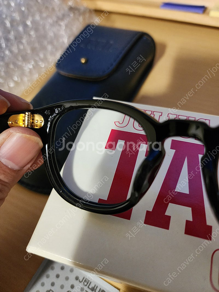 JTO 줄리어스 타르트옵티컬 블랙유광 골드리벳 46-22 판매--5