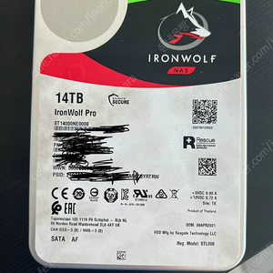 시게이트 아이언울프 프로 Seagate IronWolf Pro (ST14000NE0008, 14TB), 3.5인치 하드