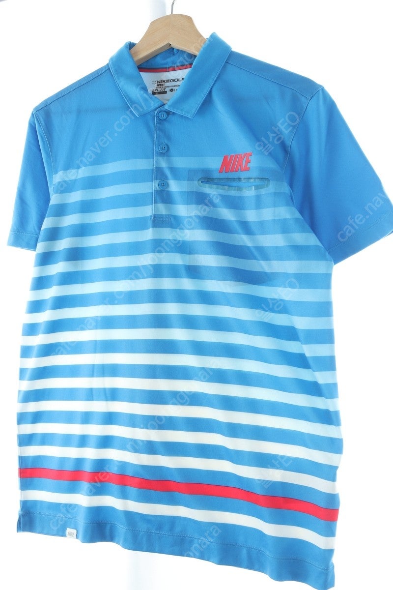(M) 나이키 반팔 카라 티셔츠 기능성 블루 골프