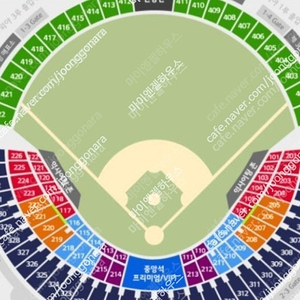 LG 두산 6월 02일 1루 네이비석 305블럭 응원석 2장