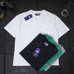 좌쓰 The North Face Purple Label Pocket 노스페이스 퍼플라벨 포켓 반팔 티셔츠 / 화이트, 블랙, 그레이, 그린