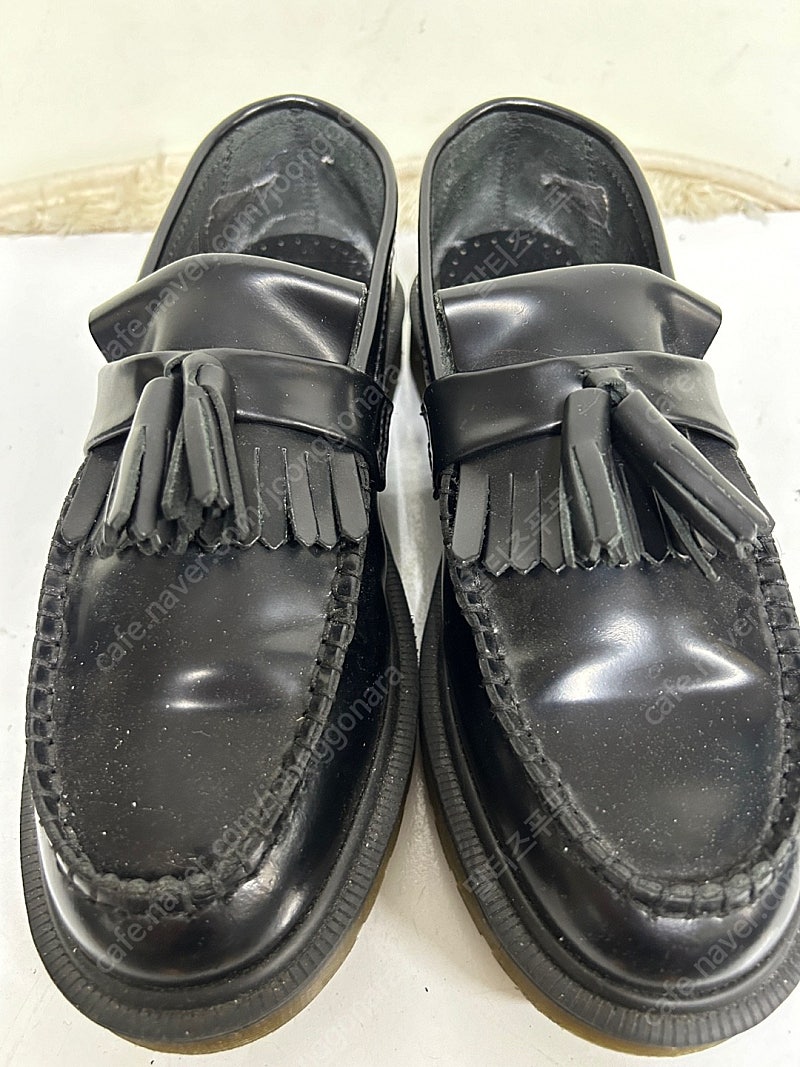 6]닥터마틴 블랙 유광 로우 워커 신발 (250)