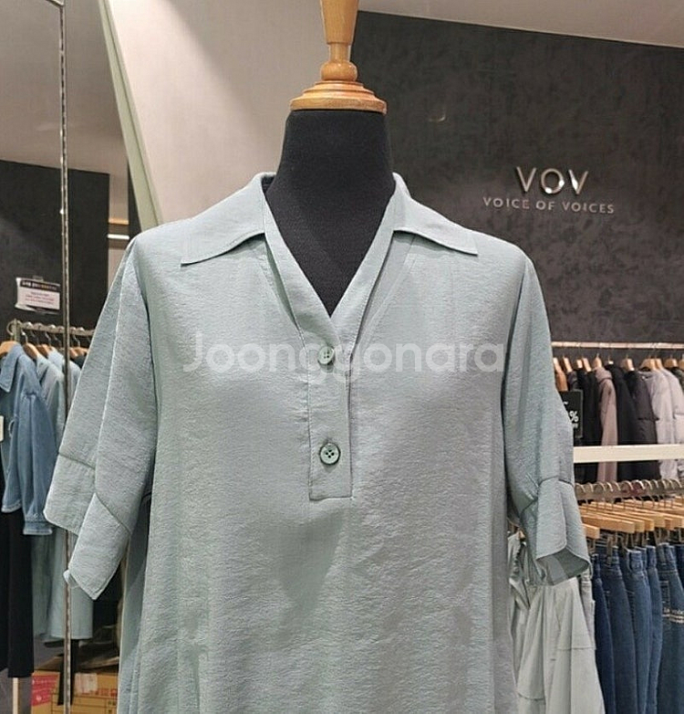 [새상품]보브(VOV) 언발 플리츠 셔츠원피스 새상품 ...--4