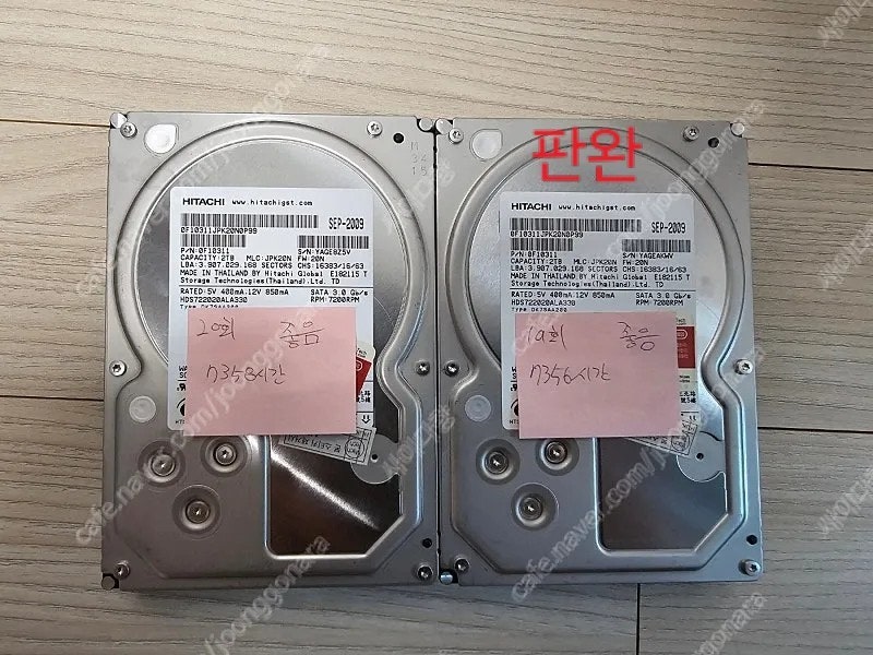 HDD 하드디스크 WD 1TB, HITACHI 2TB, SEAGATE 3TB