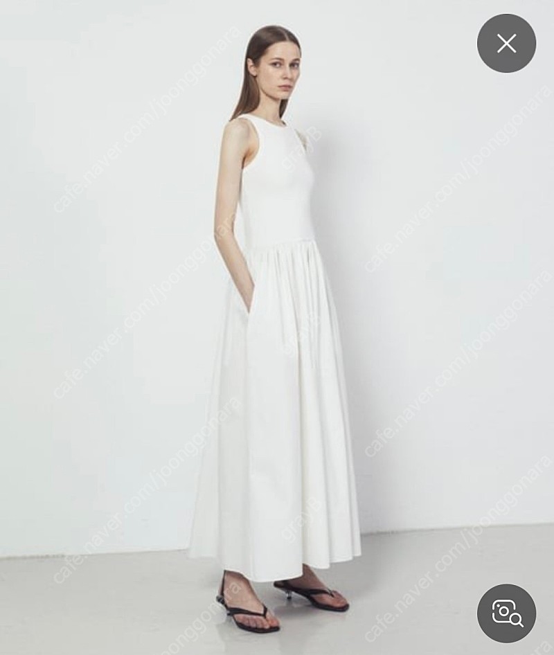 리디피 화이트 롱 원피스 s COTTON HALTER DRESS_WHITE