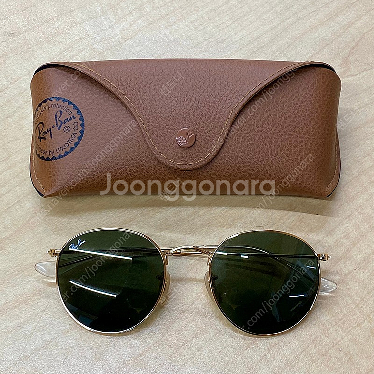 레이밴 RB3447 001 라운드 메탈 선글라스--0