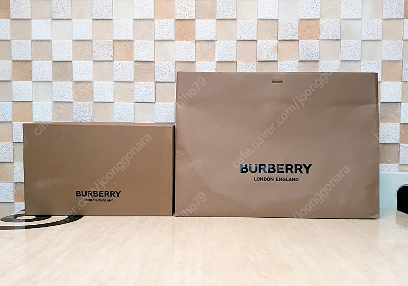 [정품]버버리 쇼핑백+박스 SET,버버리 종이가방