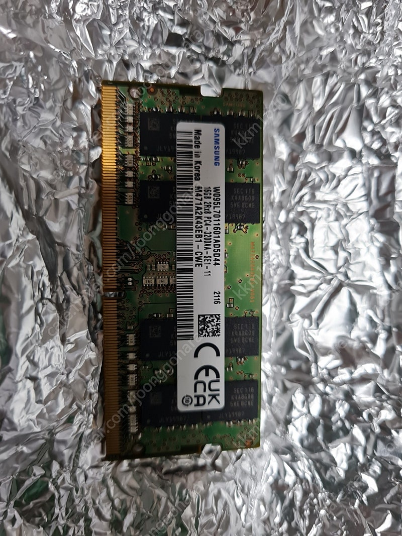 삼성 ddr4 16g 노트북램 팝니다