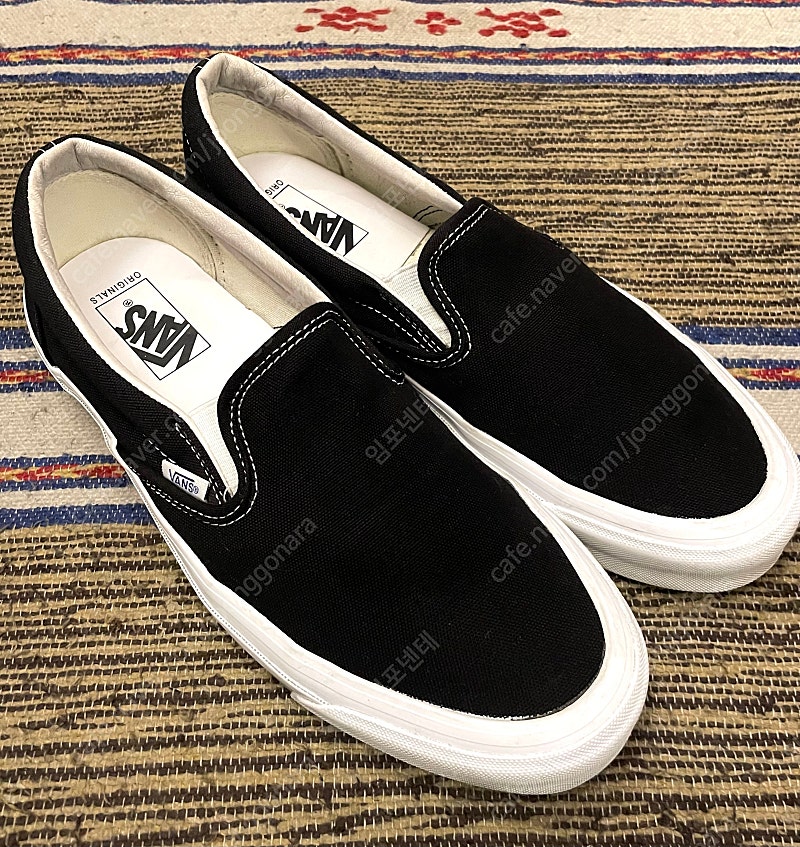 (280)Vans 반스 OG 클래식 볼트 슬립온 블랙 빈티지반스