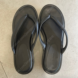 엘보른 플랫폼 쪼리 블랙 36사이즈 ELBORN Nappa leather platform flip flops