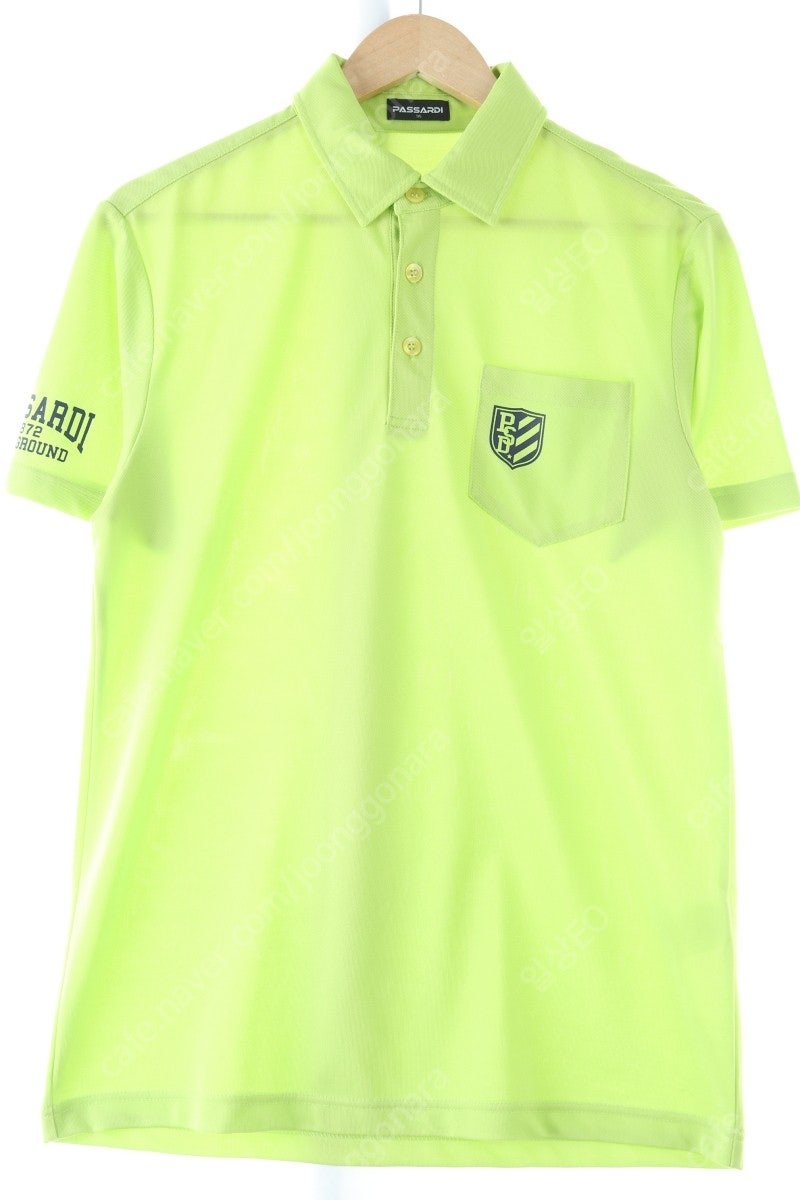 (M) 파사디 반팔 카라 티셔츠 형광 기능성 골프