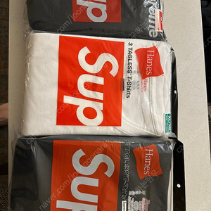 [XL]슈프림 Hanes tagless T-shirt(3pack)