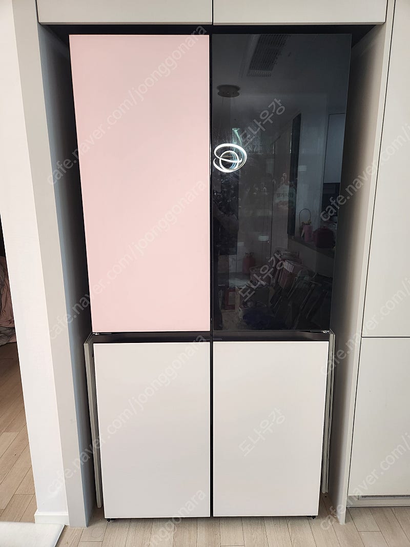 [LG] 오브제컬렉션 4도어 냉장고 613L 키친핏 핑크베이지 노크온미스트